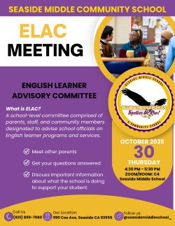 SMS ELAC Meeting Flyer